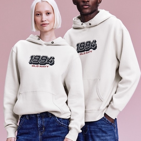 NWT 'OLD NAVY 94 Fleece Hoodie COLOR SILVER GRAY - Picture 2 of 8